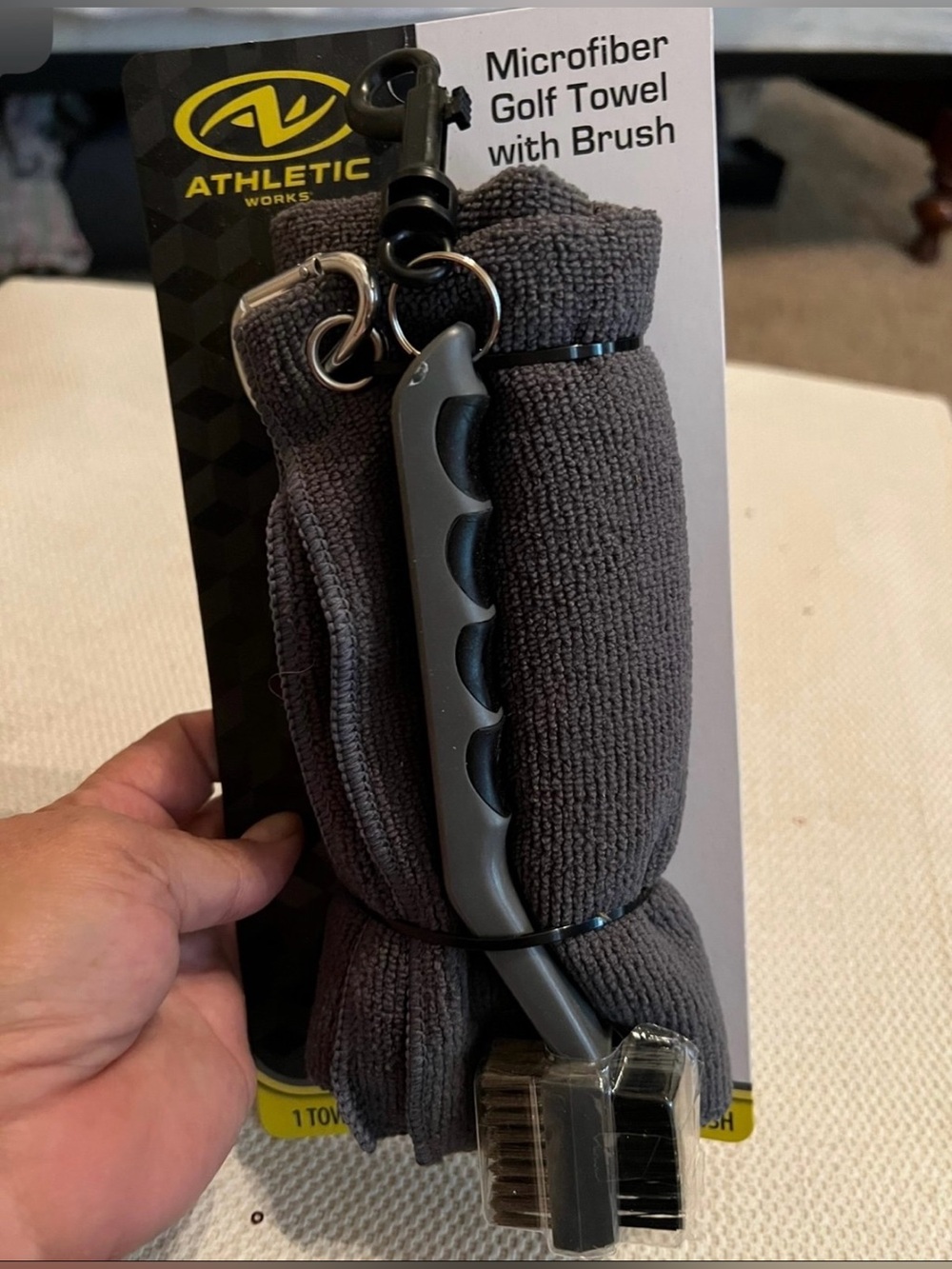 Athletic Works Microfiber Golf Towel & Club Brush